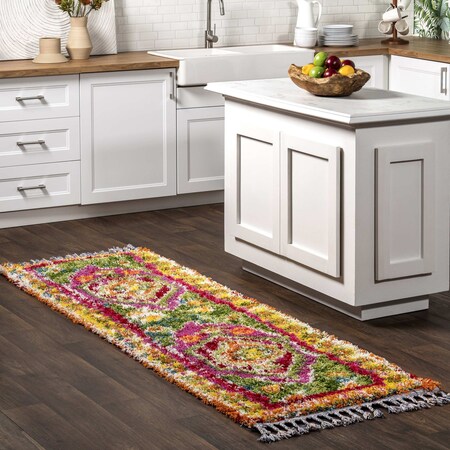 Nuloom Shania Medallion Shaggy Area Rug 2ft 8in x 8ft OZXL12A-2808